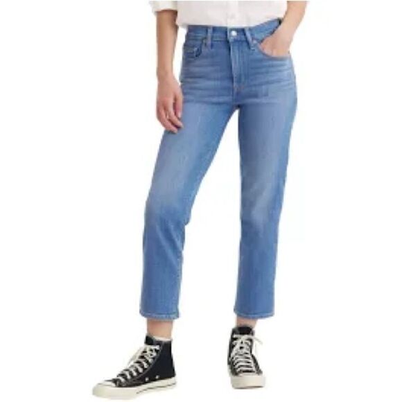 NEW Levi’s 724 High Rise Slim Straight Cropped Jeans - Picture 3 of 10